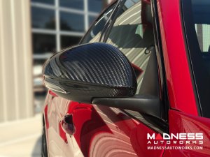 Alfa Romeo Giulia Mirror Covers - Carbon Fiber - Full Replacements Alfa Romeo Giulia Mirror Covers - Carbon Fiber - Full Replacements